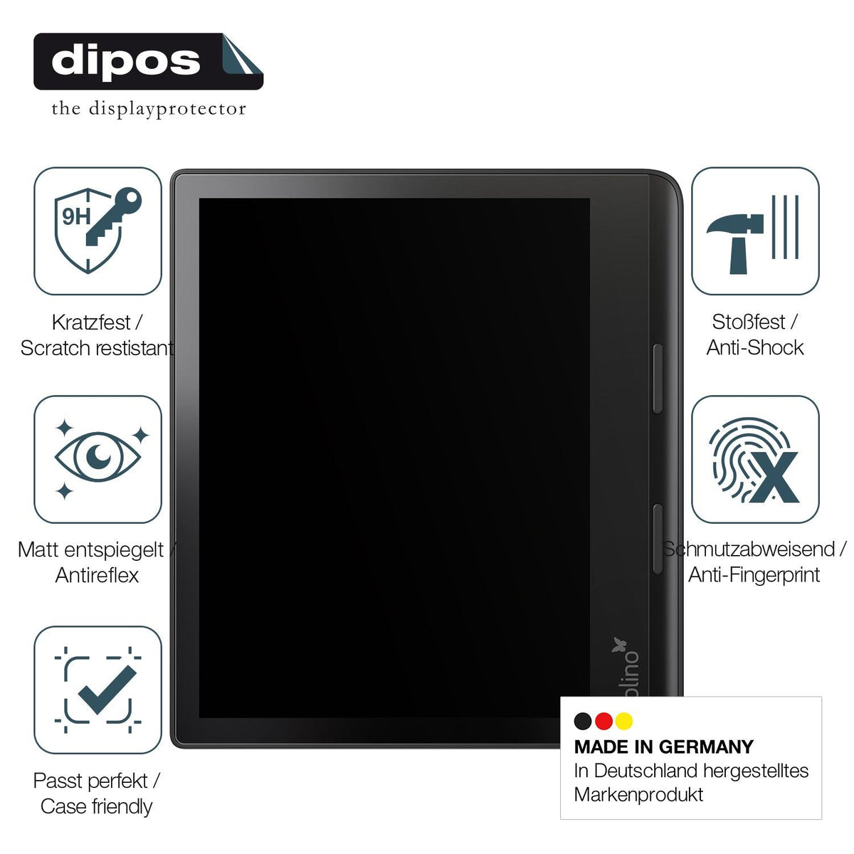 1x 9H Schutzfolie matt für Tolino Epos 3 e-Book Reader Panzerfolie