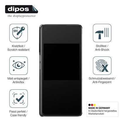 1x 9H Schutzfolie matt für Oppo K10 Pro Panzerfolie