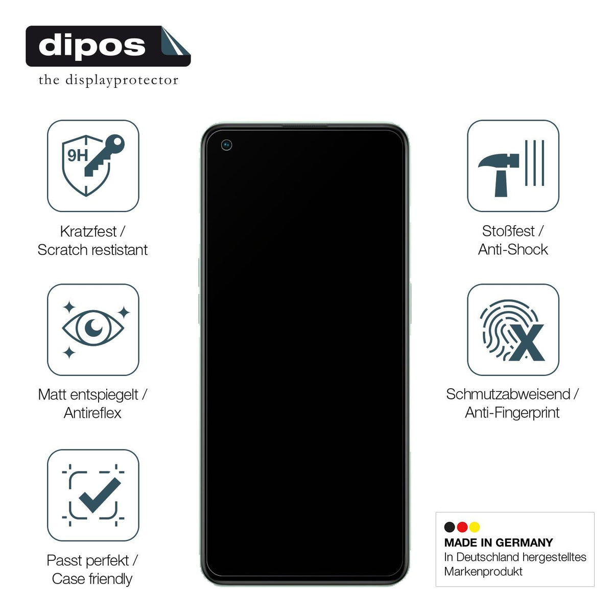 2x 9H Schutzfolie matt für Oppo Reno8 Lite Panzerfolie