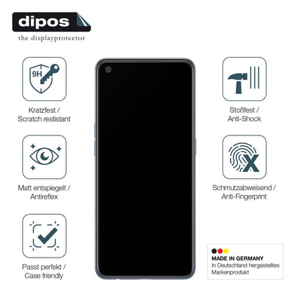 2x 9H Schutzfolie matt für Oppo F19 Panzerfolie