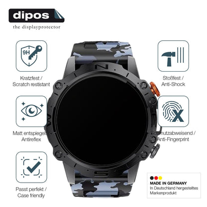 2x 9H Schutzfolie matt für Lige 1.43 Zoll Smartwatch Panzerfolie
