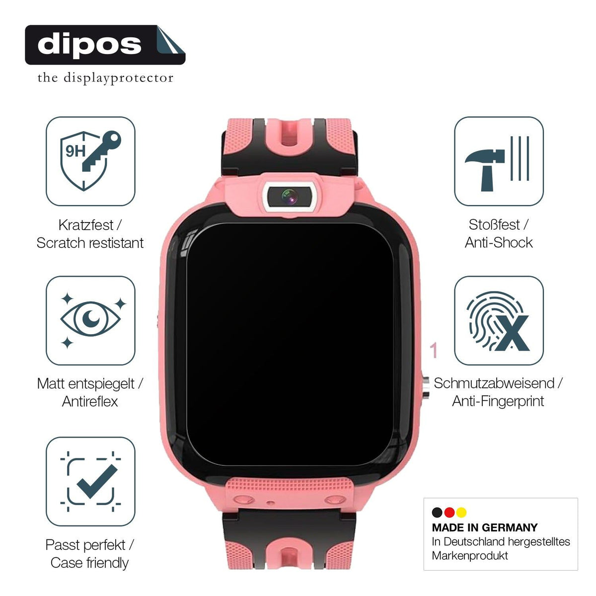 2x 9H Schutzfolie matt für Clleylise Kinder Smartwatch Panzerfolie