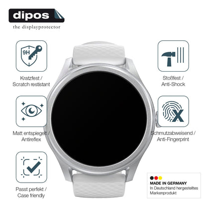 2x 9H Schutzfolie matt für Hama 5010 Smartwatch Panzerfolie