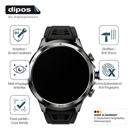 2x 9H Schutzfolie matt für Rogbid Model R2 Smartwatch Panzerfolie