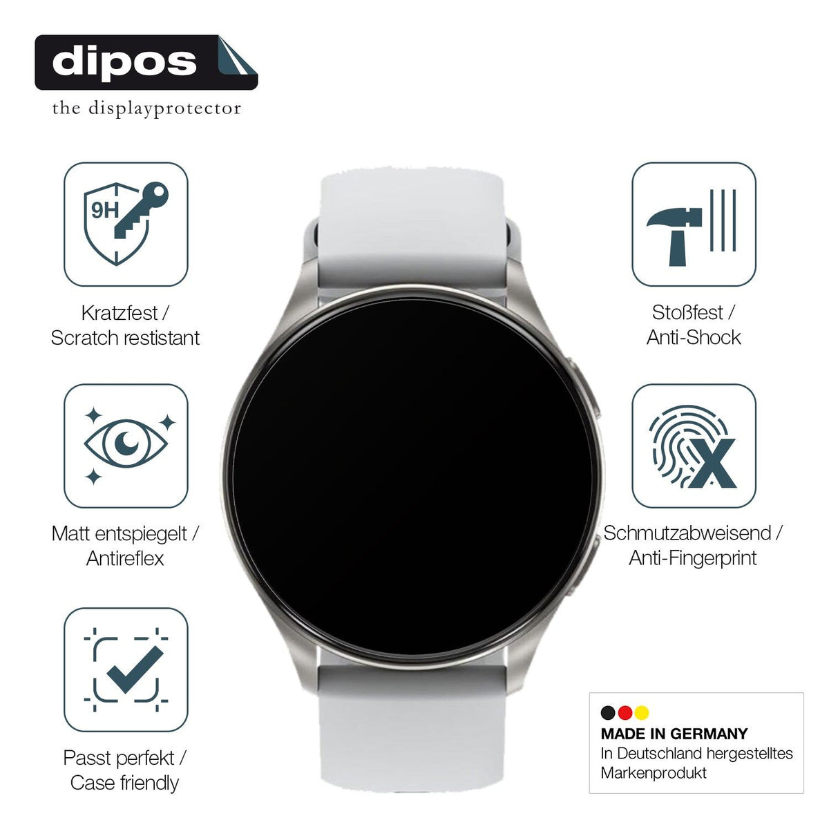 2x 9H Schutzfolie matt für Baolubao W60 Smartwatch Panzerfolie