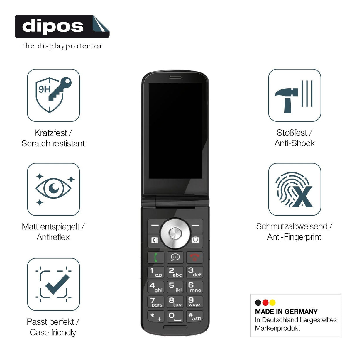 2x 9H Schutzfolie matt für Emporia TOUCHSMART 4G Panzerfolie
