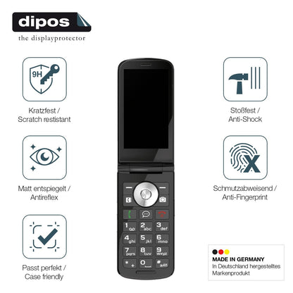 2x 9H Schutzfolie matt für Emporia TOUCHSMART 4G Panzerfolie