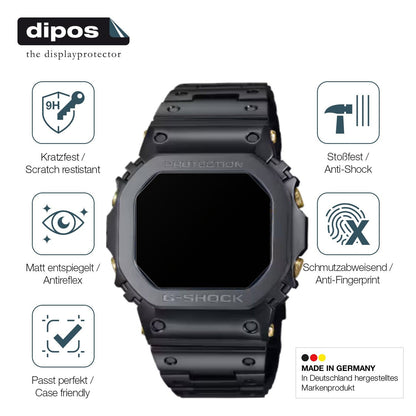 2x 9H Schutzfolie matt für Casio W-216H-1AV Eckig Panzerfolie