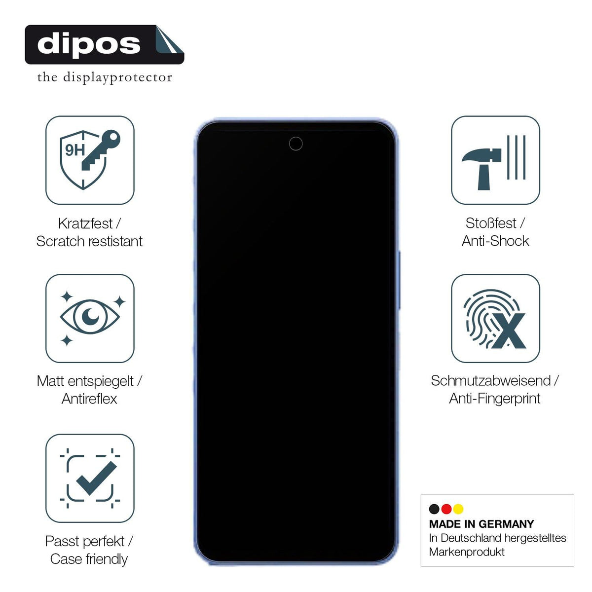 2x 9H Schutzfolie matt für Sharp Aquos wish5 Panzerfolie