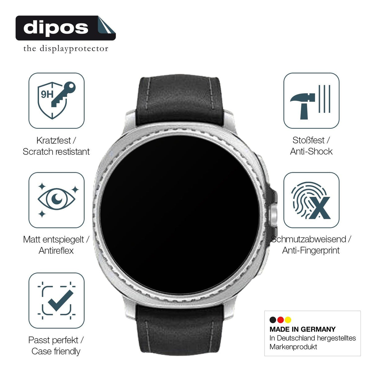 2x 9H Schutzfolie matt für Samsung Galaxy Watch8 Classic 46mm Panzerfolie