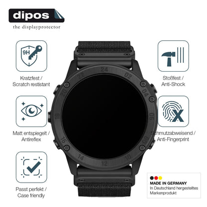2x 9H Schutzfolie matt für Garmin Tactix Delta Solar Ballistic Panzerfolie