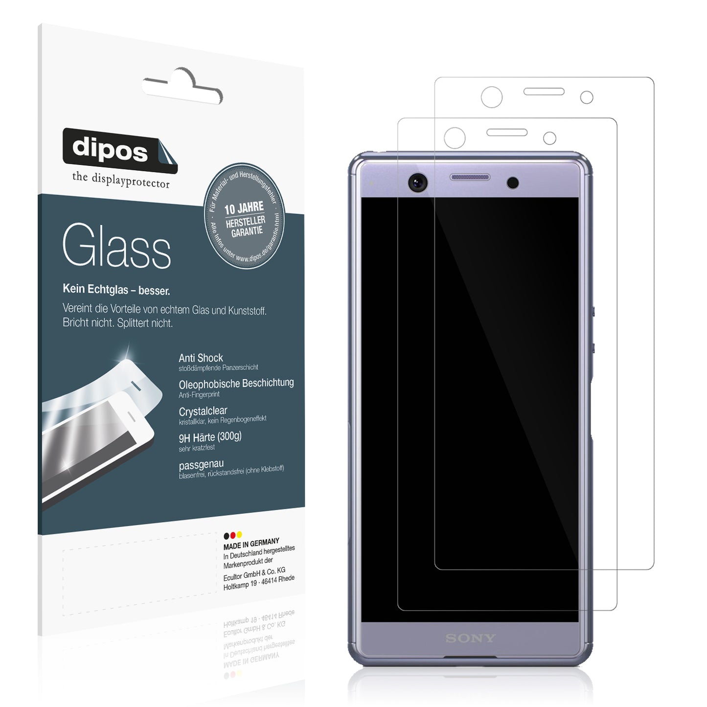 1x 9H Schutzfolie für Sony Xperia Ace SO-02L Panzerfolie