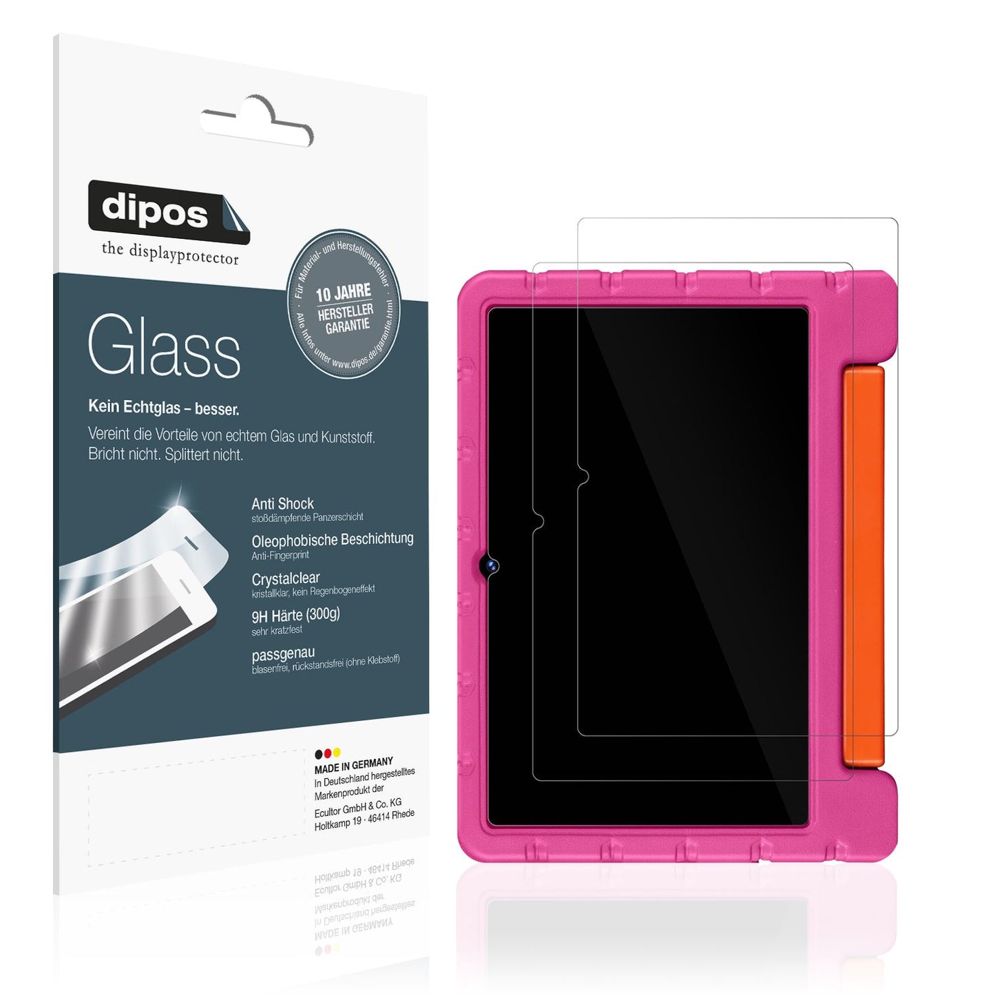2x 9H Schutzfolie für Ziovo Z138 PRO Kinder Tablet 10 Zoll Panzerfolie