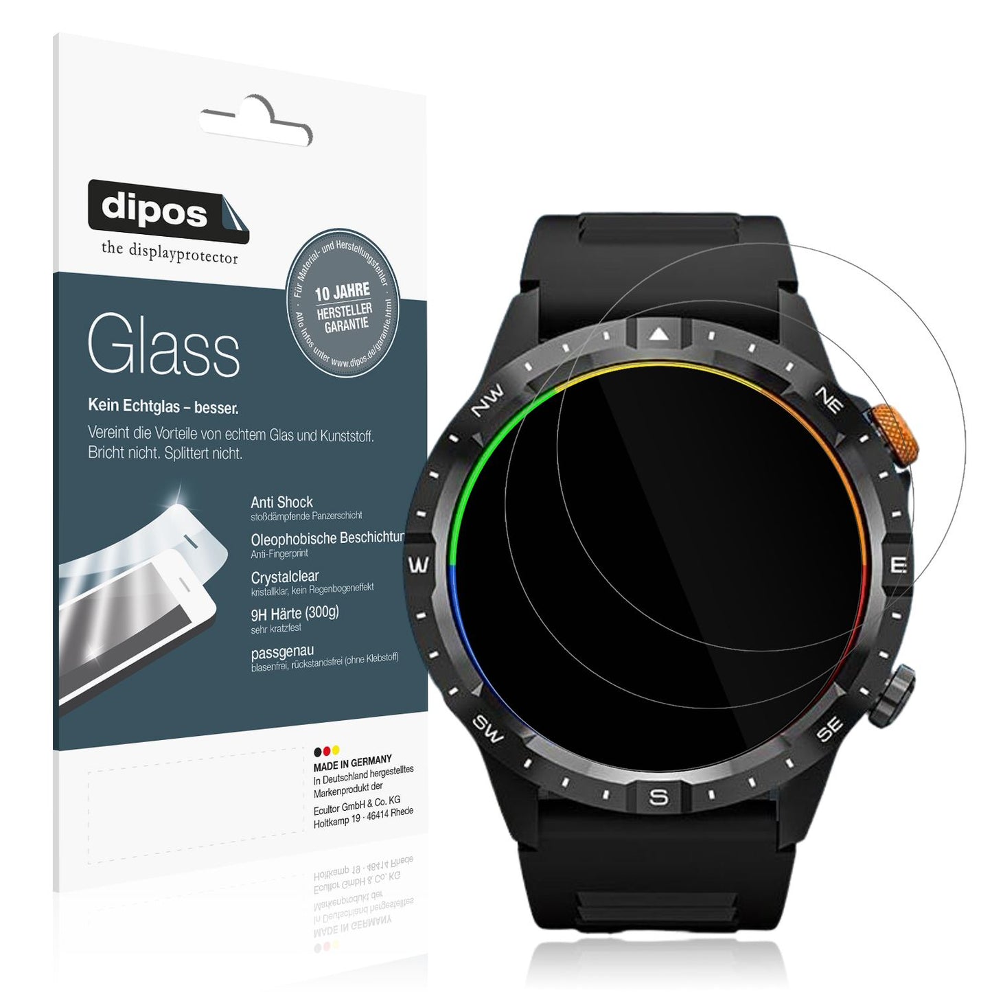 2x 9H Schutzfolie für Banlvs Smartwatch 1.39 Zoll Panzerfolie