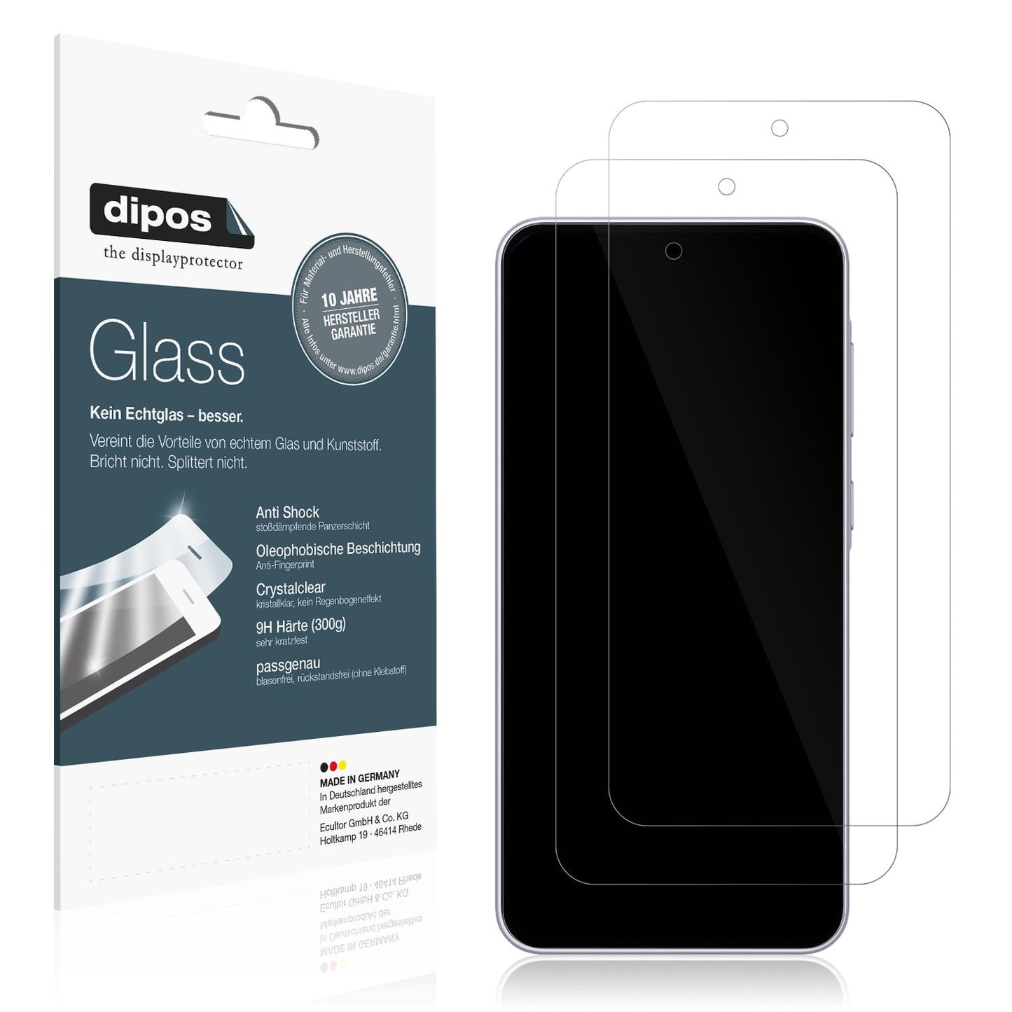 2x 9H Schutzfolie für Samsung Galaxy A36 5G Enterprise Edition Panzerfolie
