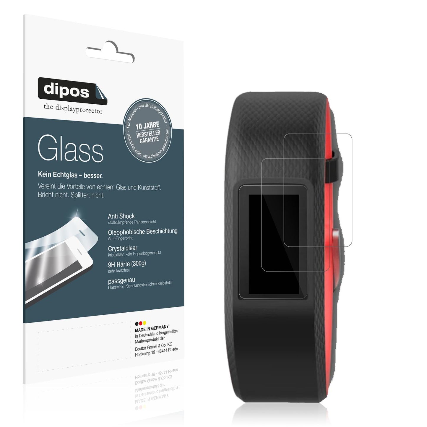 2x 9H Schutzfolie für Garmin Vivosport Panzerfolie