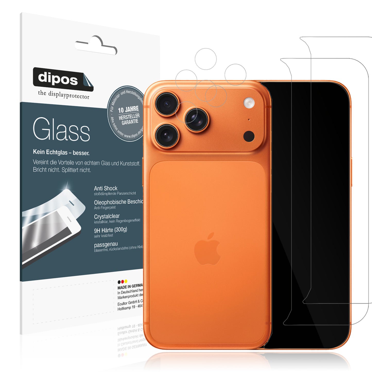 2x 9H Schutzfolie für Apple iPhone 17 Pro mit Kameraschutz Panzerfolie