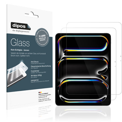 2x 9H Schutzfolie für Apple iPad Pro 13 Zoll M4 2024 Panzerfolie