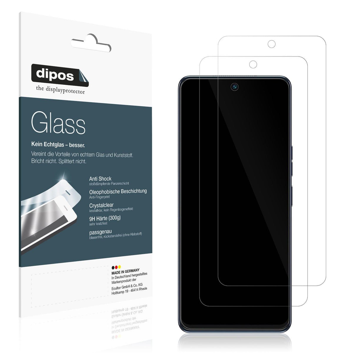 2x 9H Schutzfolie für Tecno Camon 19 Pro Panzerfolie