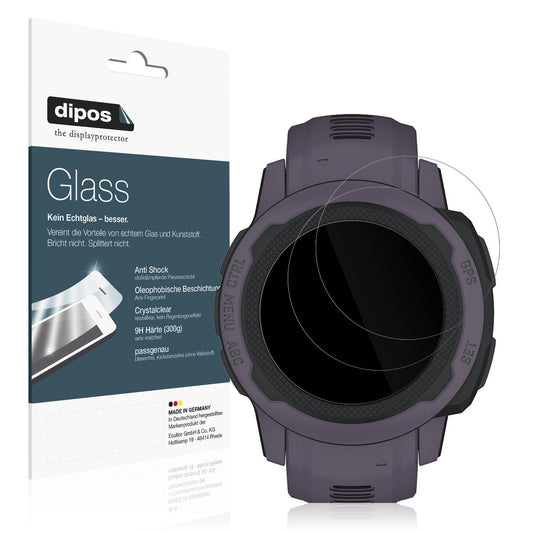 2x 9H Schutzfolie für Garmin Instinct 2S (45mm) Panzerfolie