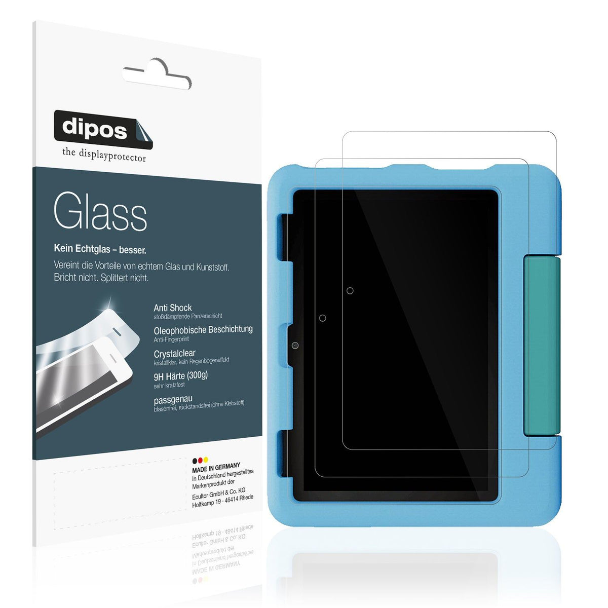 2x 9H Schutzfolie für Amazon Fire HD 8 Kids 2024 Panzerfolie