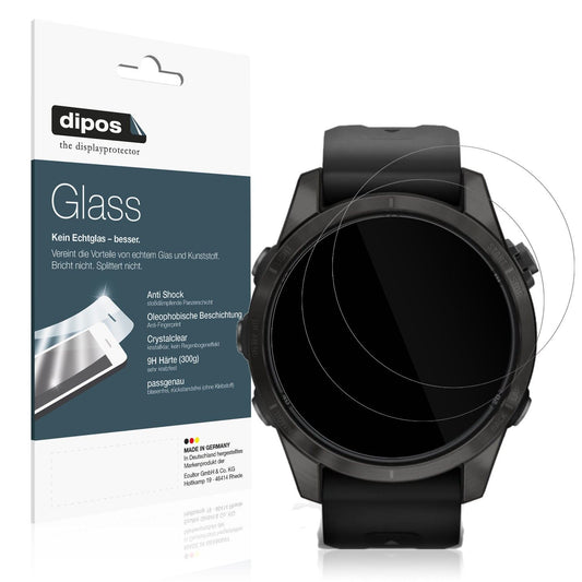 2x 9H Schutzfolie für Garmin Fenix 7s Pro 47mm Panzerfolie