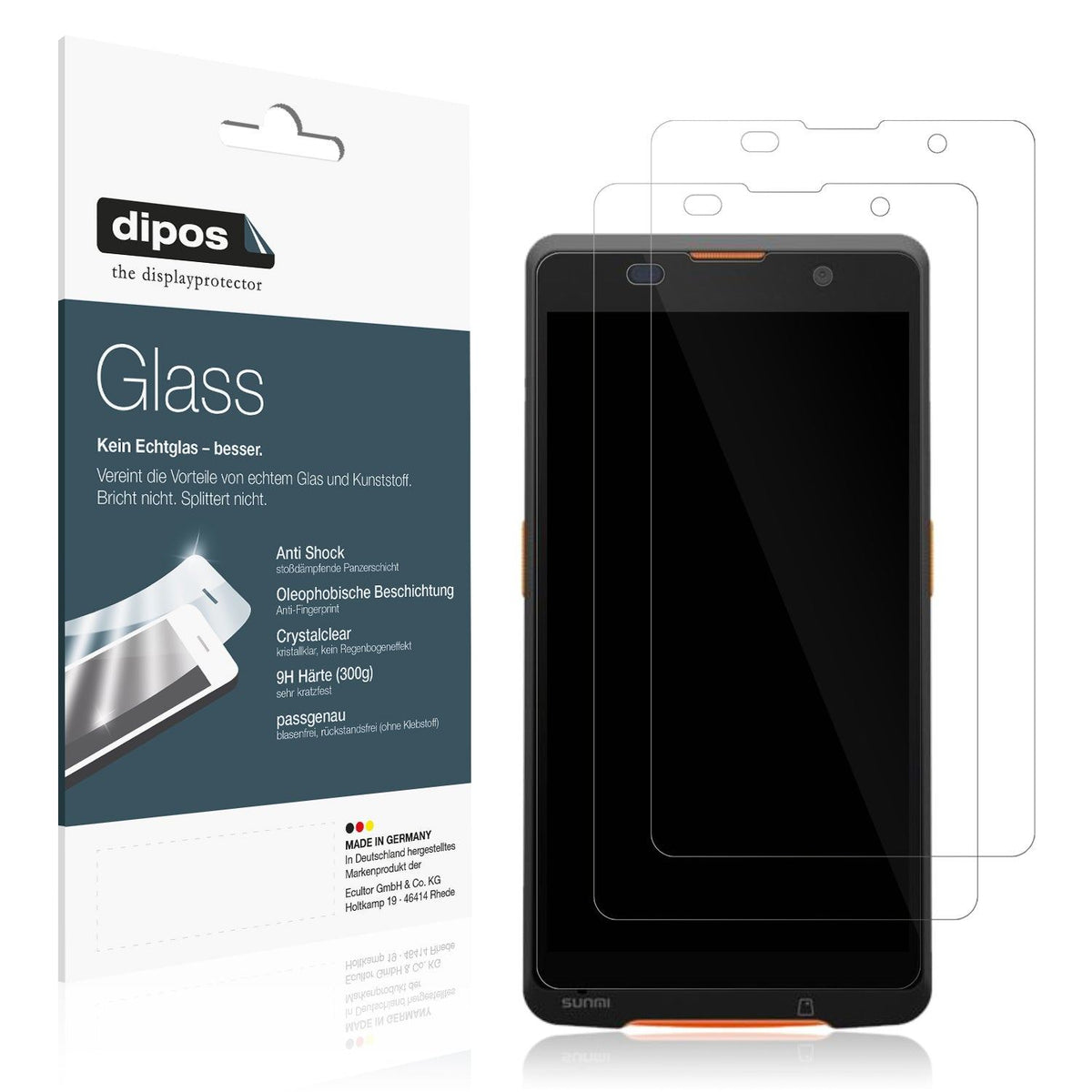 2x 9H Schutzfolie für sunmi P2 Lite SE Panzerfolie