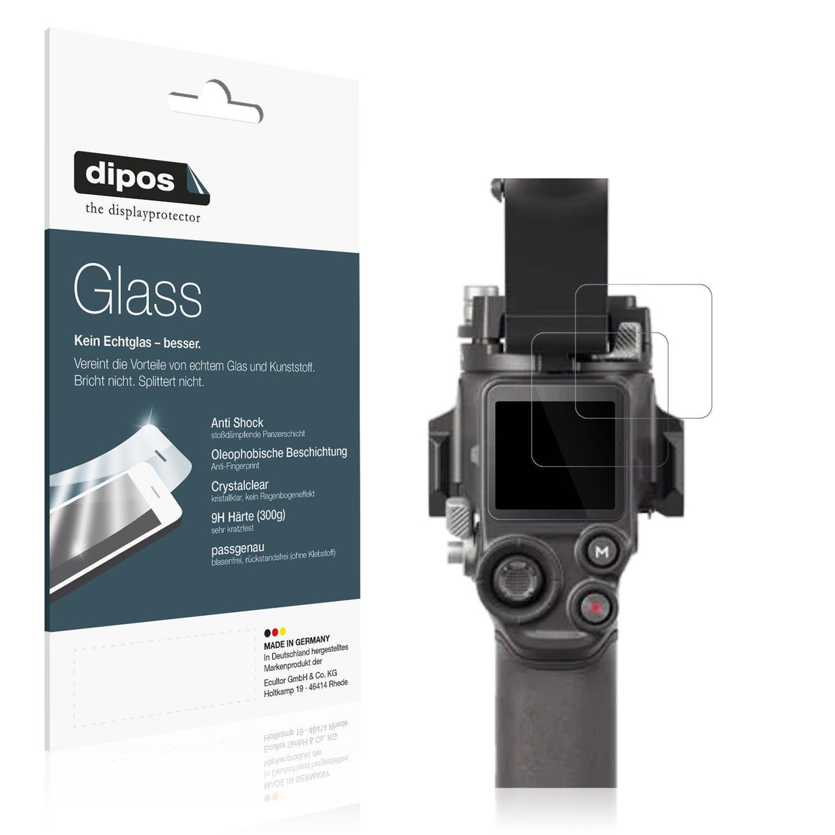 2x 9H Schutzfolie für DJI RS 4 Pro Panzerfolie