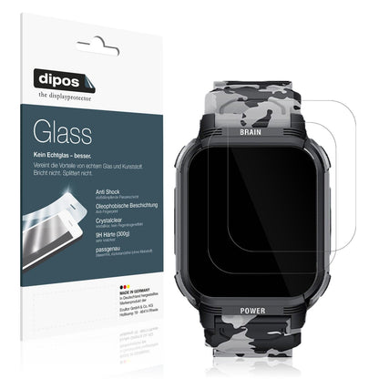 2x 9H Schutzfolie für LEMFO Y10 Smartwatch Panzerfolie