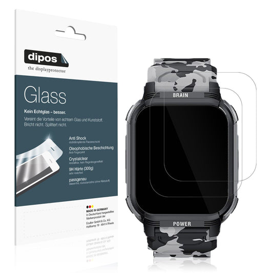 2x 9H Schutzfolie für LEMFO Y10 Smartwatch Panzerfolie