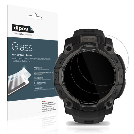 2x 9H Schutzfolie für Garmin Instinct 3 45mm Panzerfolie