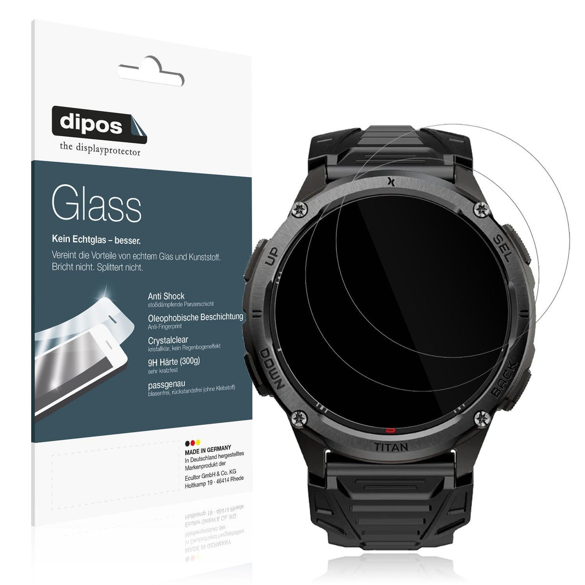 2x 9H Schutzfolie für MaxCom Titan Chronos GPS Panzerfolie
