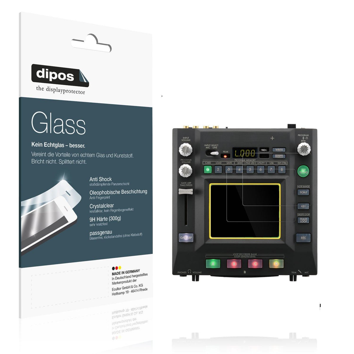 2x 9H Schutzfolie für Korg Kaossilator Pro Plus Panzerfolie