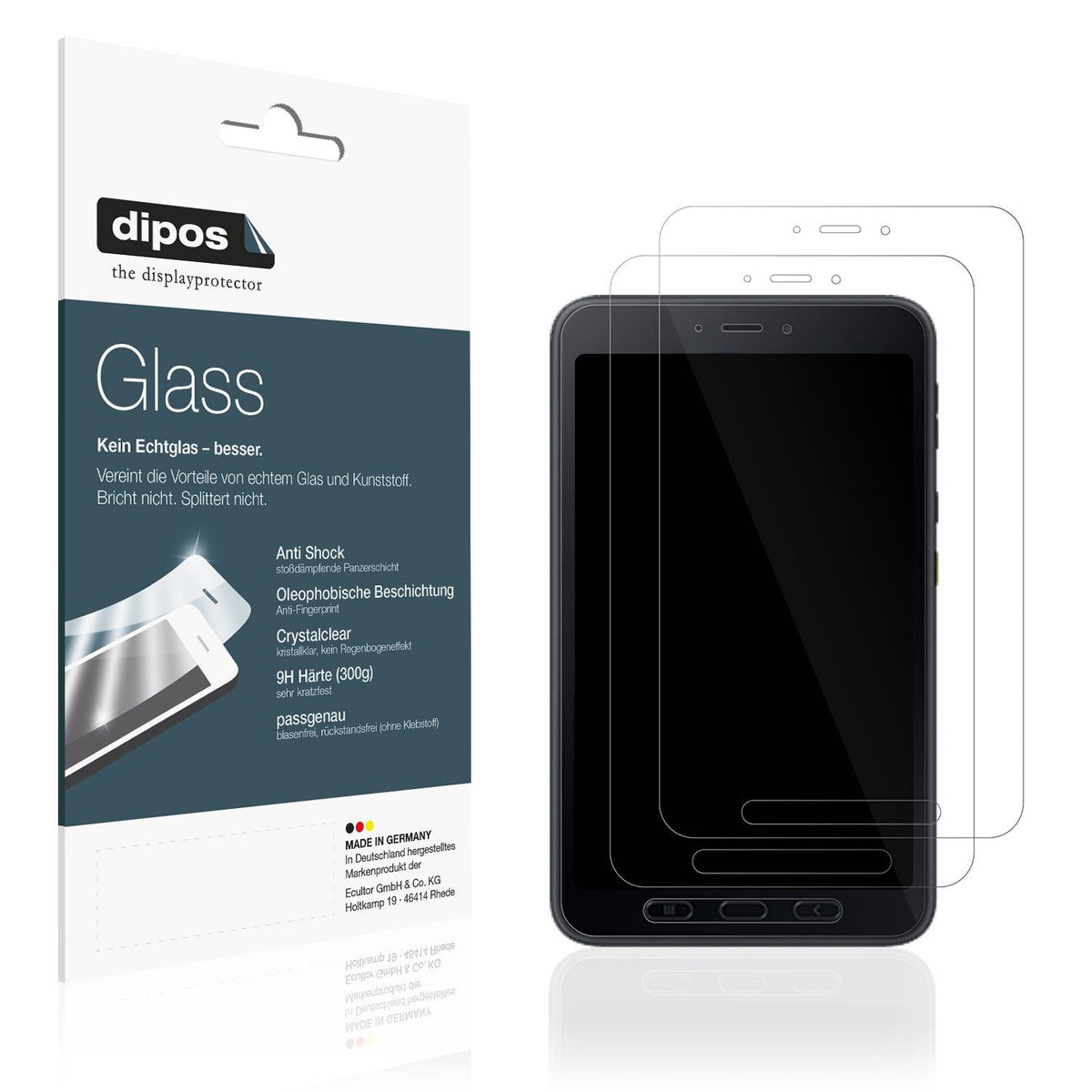2x 9H Schutzfolie für Samsung Galaxy Tab Active5 Tactical Edition Panzerfolie