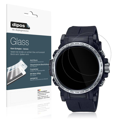 2x 9H Schutzfolie für Casio Pro Trek PRW-61 Panzerfolie