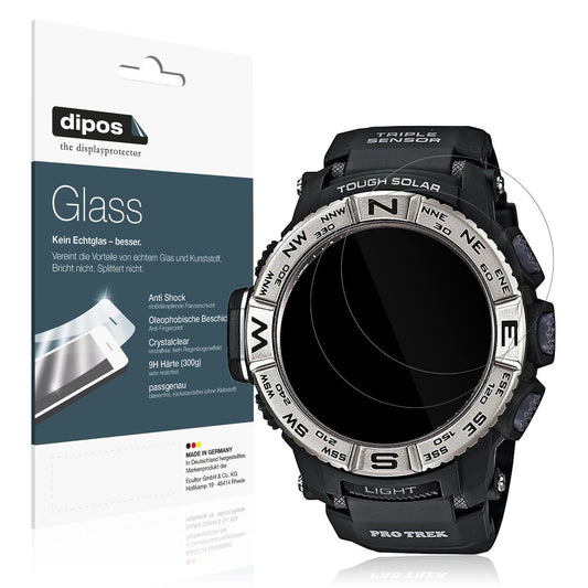 2x 9H Schutzfolie für Casio Pro Trek PRW-3500-1 Panzerfolie
