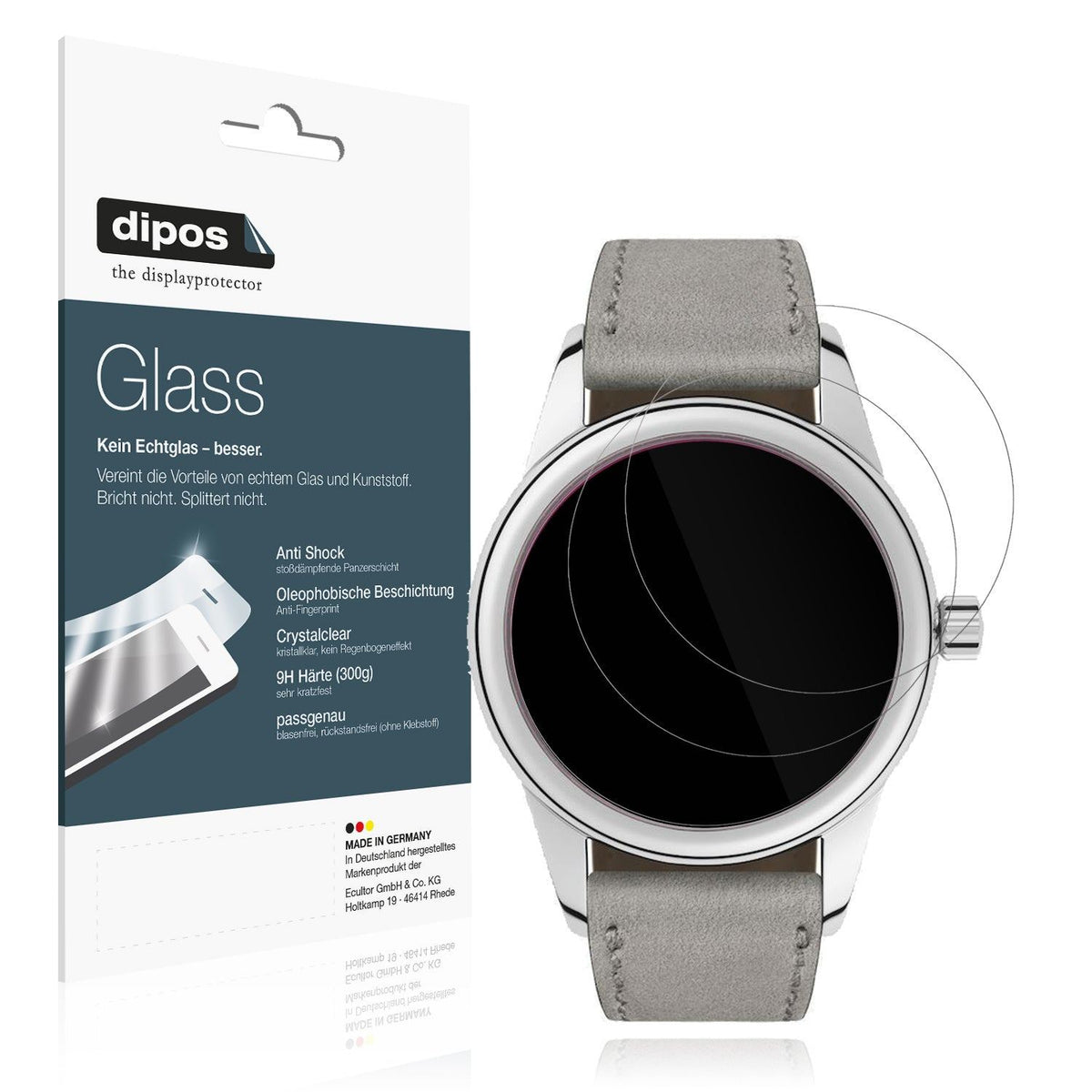 2x 9H Schutzfolie für NOMOS Glashütte Club Panzerfolie