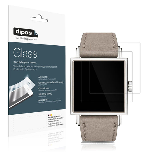 2x 9H Schutzfolie für NOMOS Glashütte Tetra 27 Panzerfolie