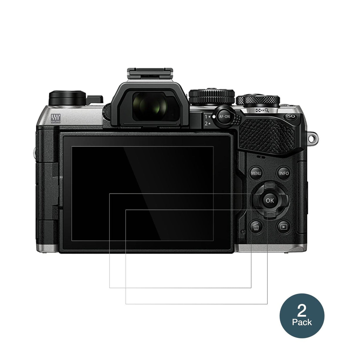 2x 9H Schutzfolie für Olympus OM System OM-5 Mark II Panzerfolie