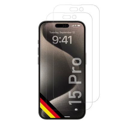 1x 9H Schutzfolie für Apple iPhone 15 Pro Panzerfolie