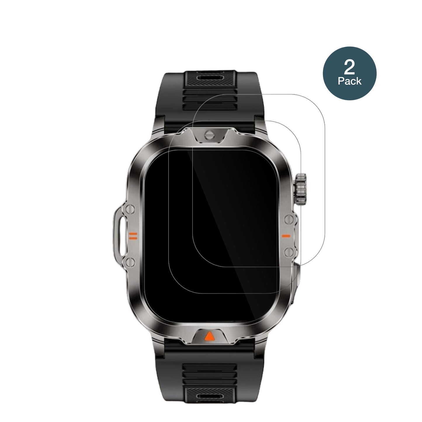 2x 9H Schutzfolie für VicBou 2.01 Zoll Smartwatch Panzerfolie
