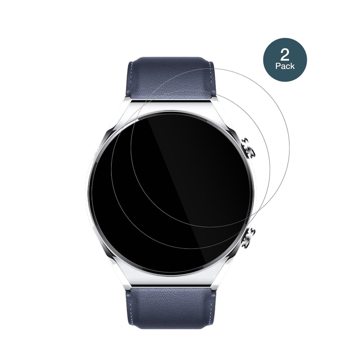 2x 9H Schutzfolie für Xiaomi Watch S1 Panzerfolie