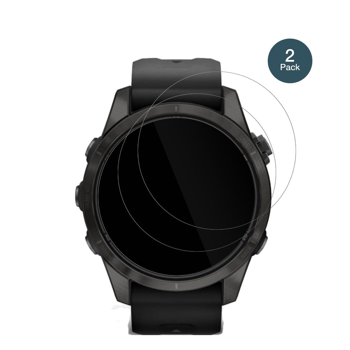 2x 9H Schutzfolie für Garmin Fenix 7s Pro 47mm Panzerfolie