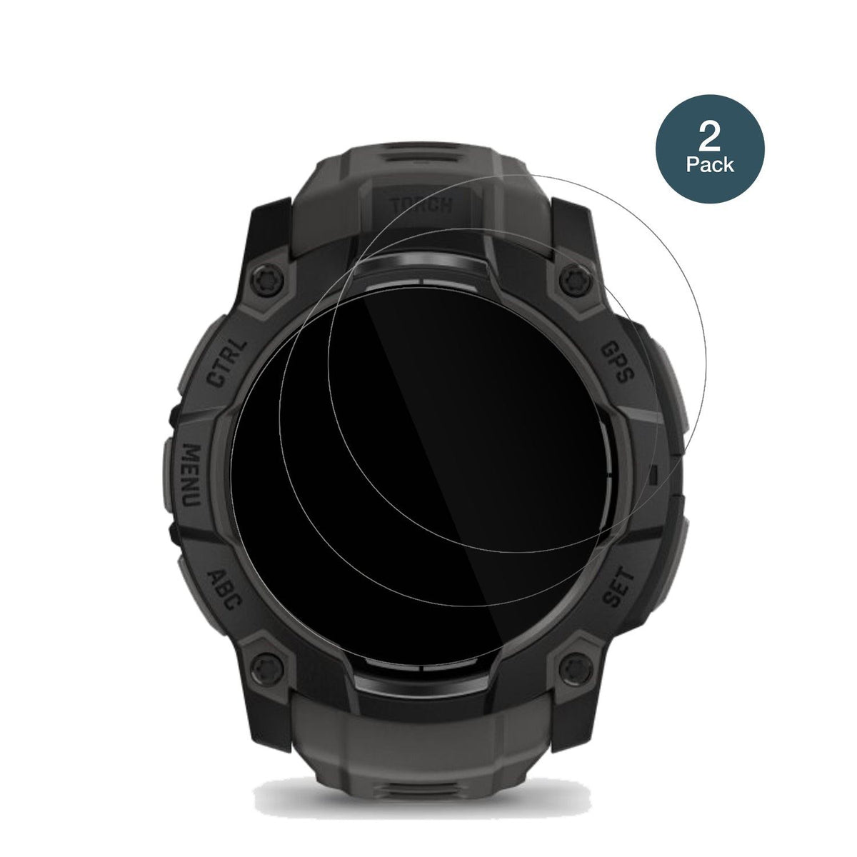 2x 9H Schutzfolie für Garmin Instinct 3 50mm Panzerfolie