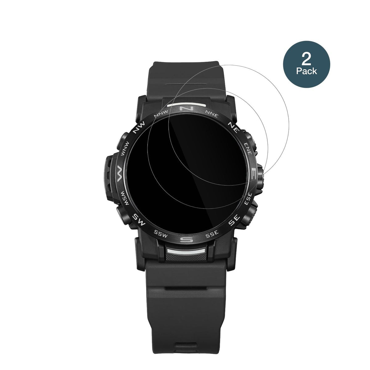 2x 9H Schutzfolie für Casio PRW-35Y-1B Panzerfolie
