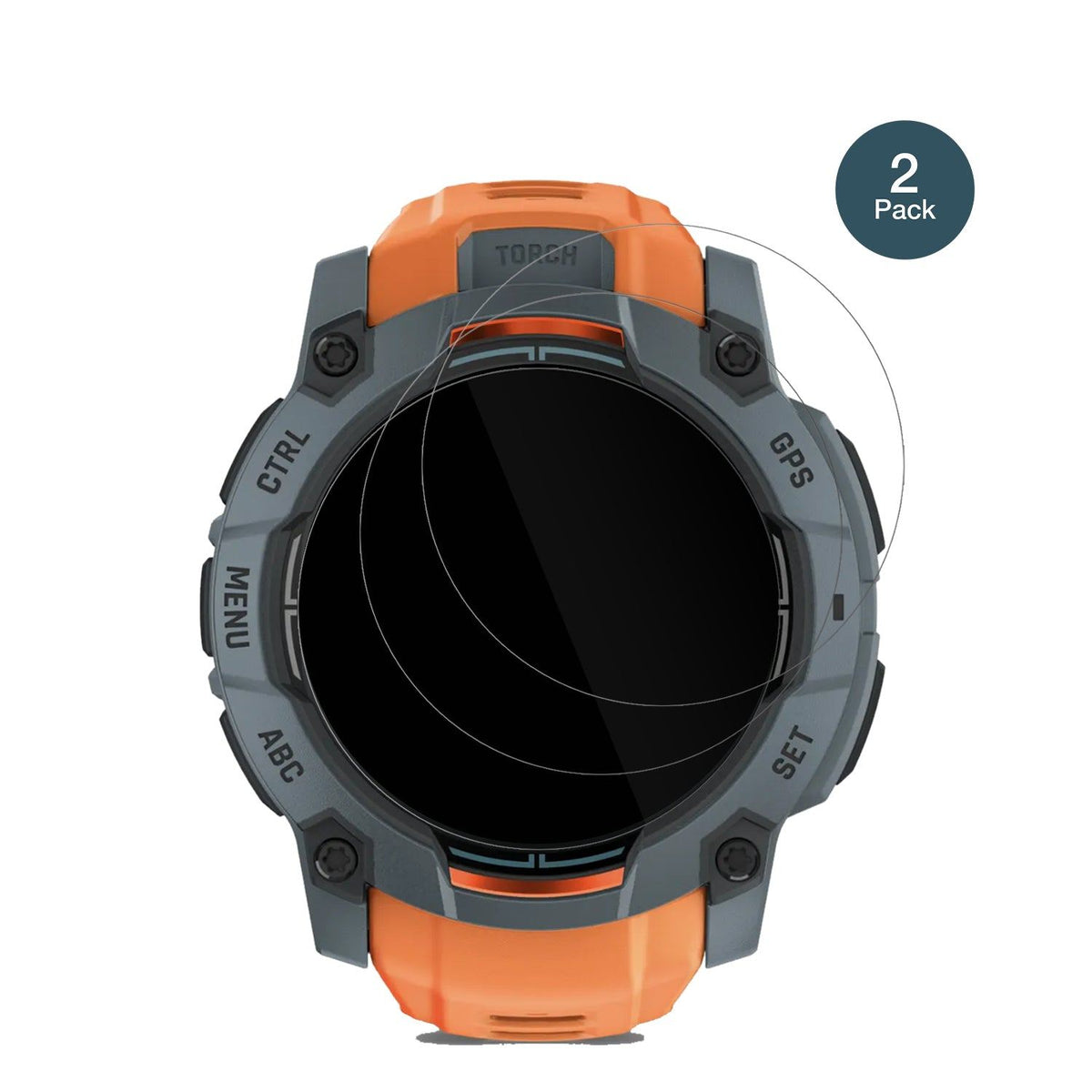 2x 9H Schutzfolie für Garmin Instinct 3 Solar (50 mm) Panzerfolie
