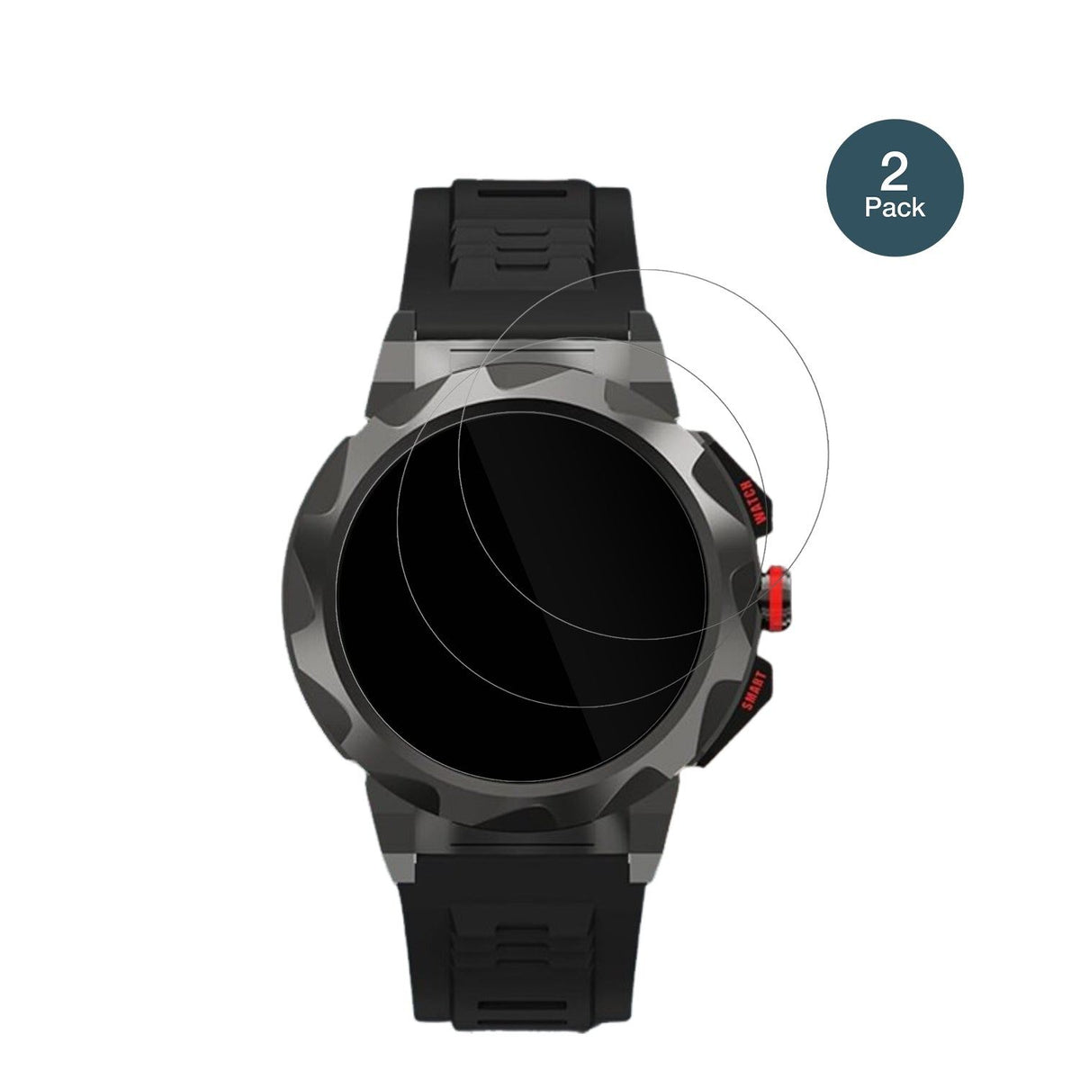 2x 9H Schutzfolie für Loyewaier 2 Zoll Smartwatch Panzerfolie