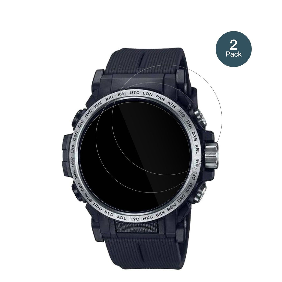 2x 9H Schutzfolie für Casio Pro Trek PRW-61 Panzerfolie