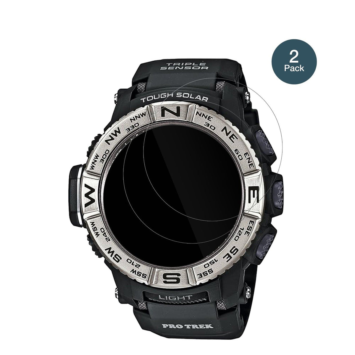 2x 9H Schutzfolie für Casio Pro Trek PRW-3500-1 Panzerfolie