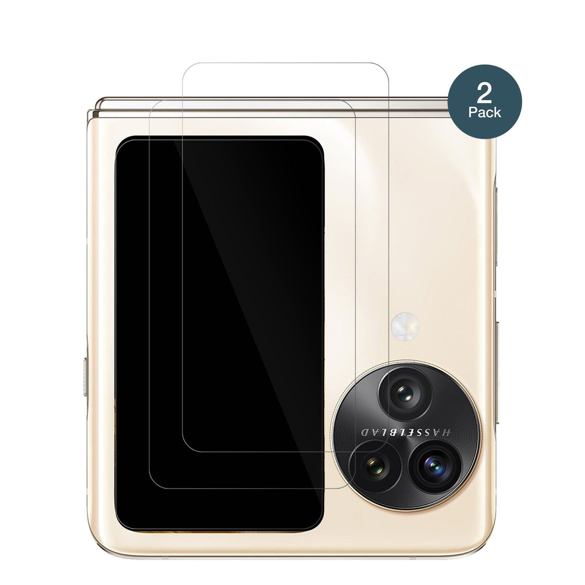 2x 9H Schutzfolie für Oppo Find N3 Flip Aussenseite Panzerfolie